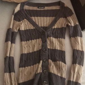 Two tone brown cardigan